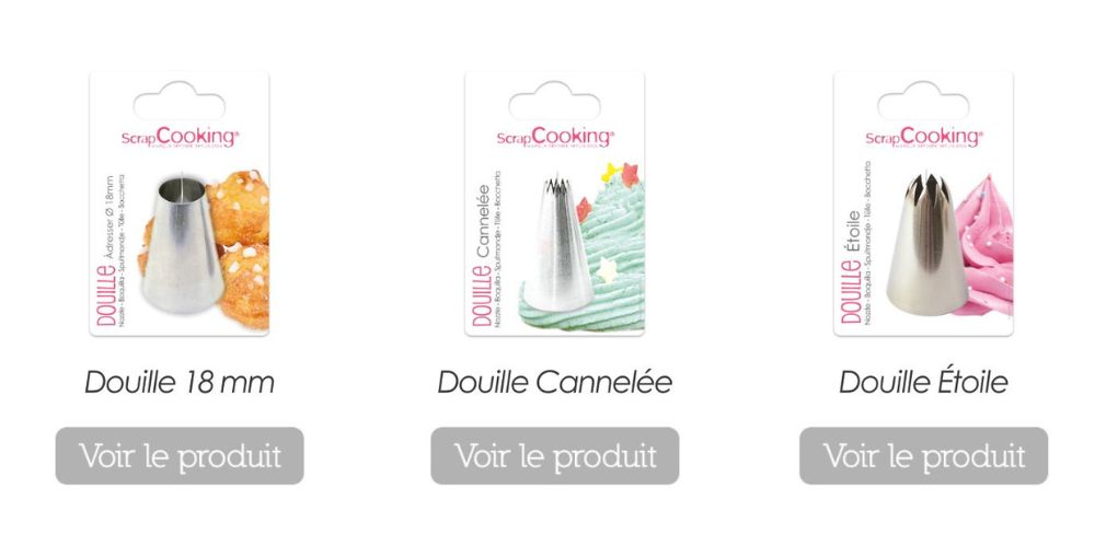 Douilles cannelée étoile et 18 mm en inox - ScrapCooking